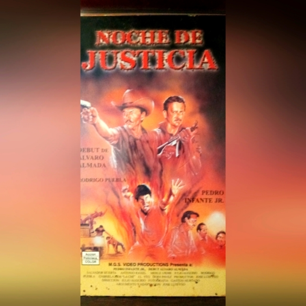 Noche de Justicia Movie VHS - Red & Orange